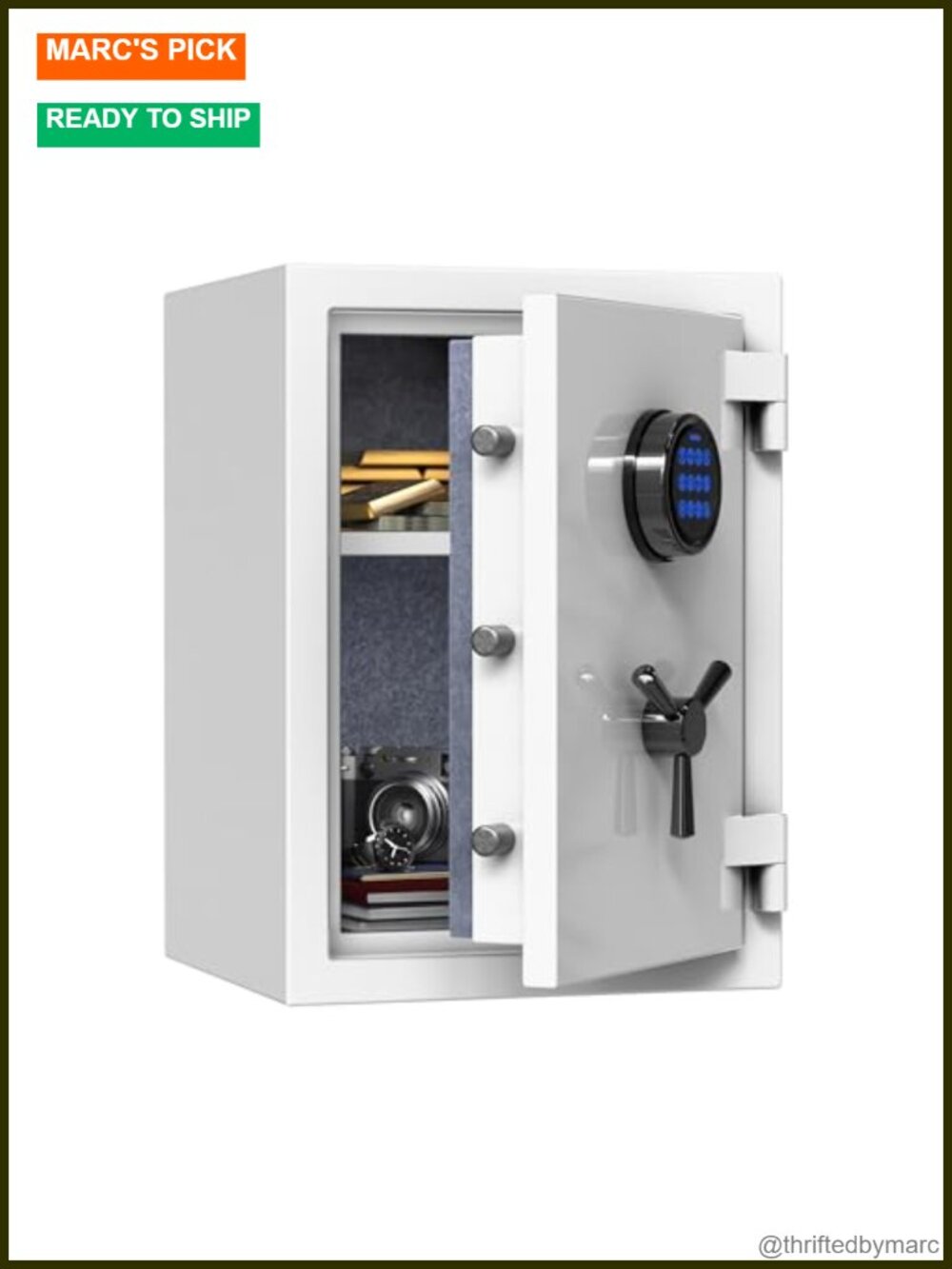 Fireproof Safe Box Digital Keypad Lock 1.29 CuFt Home Office